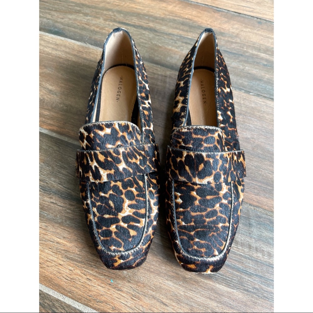Like-New Halogen Slip On Cheetah Print Loafers - image 1